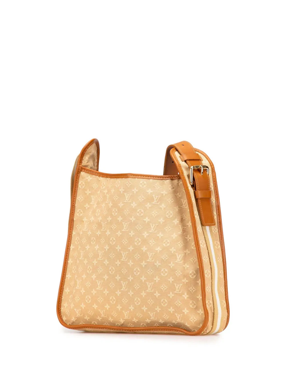 Pre-owned Louis Vuitton 2004 Monogram Mini Lin Besace Mary Kate Crossbody Bag In Brown