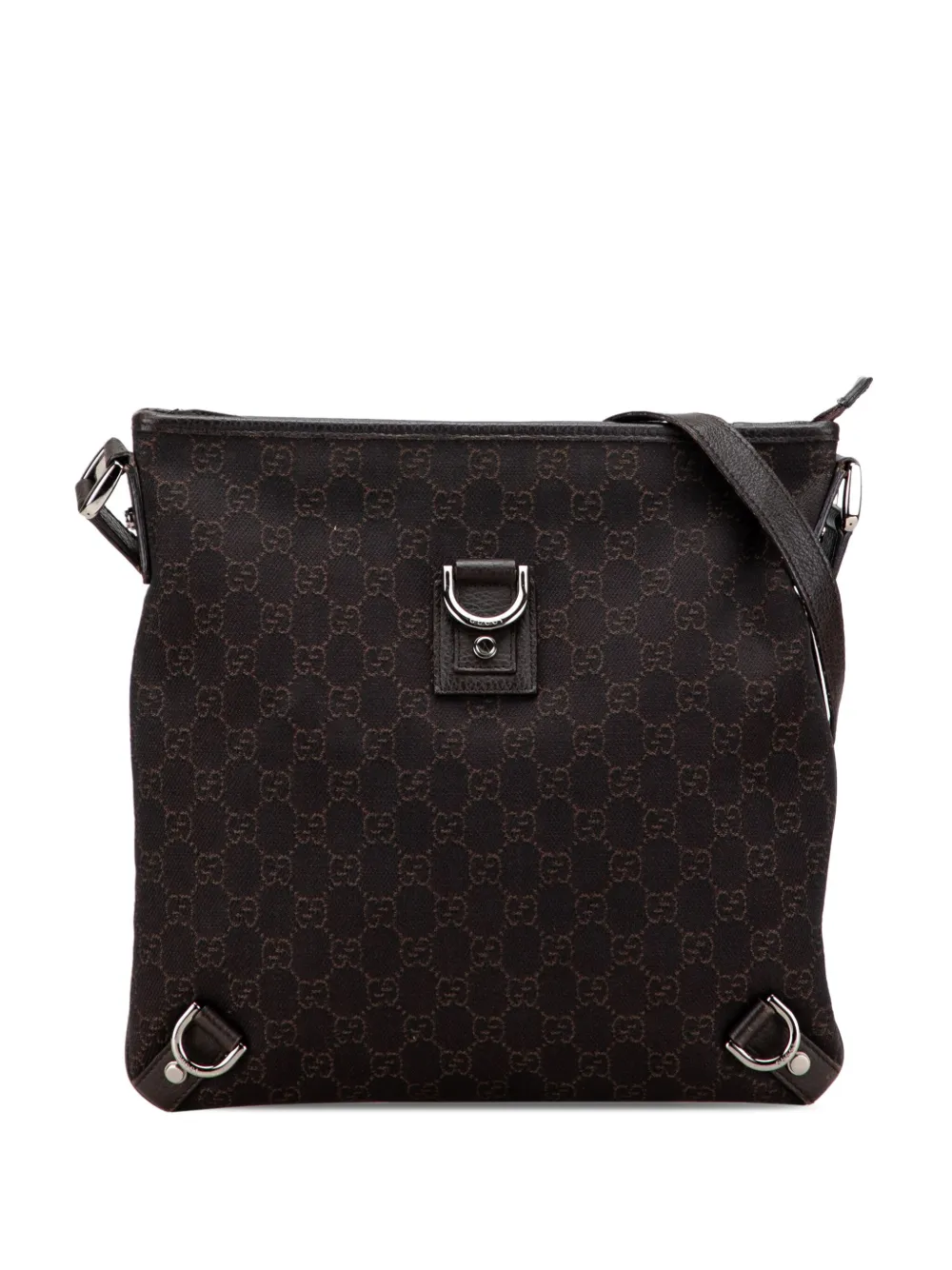 Gucci Pre-Owned 2000-2015 GG Denim Abbey D Ring crossbody bag | Brown | Image 1