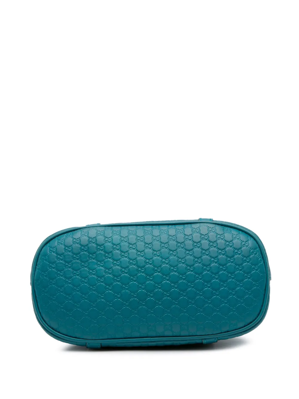 Pre-owned Gucci 2016-2025 Mini Microssima Dome Satchel In Blue