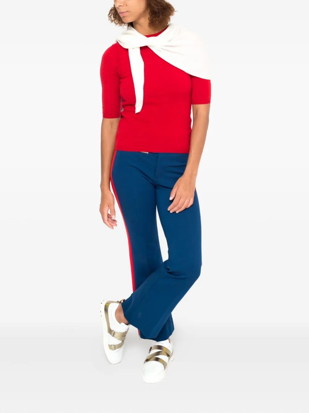 LA ROSE Trui met ronde hals en korte mouwen Rood