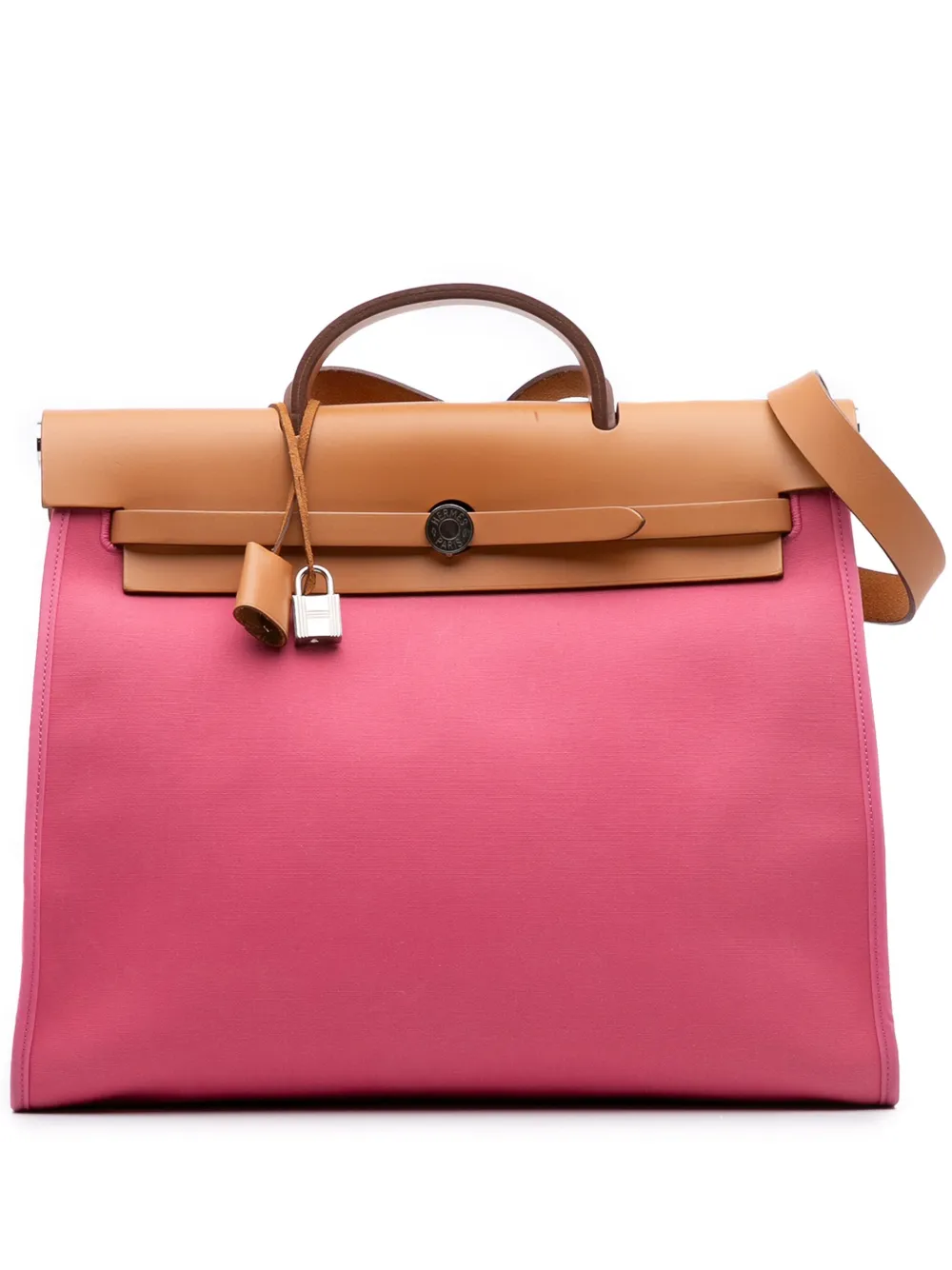 Hermès Pre-Owned 2012 Toile Herbag Zip 39 satchel | Brown | Image 1