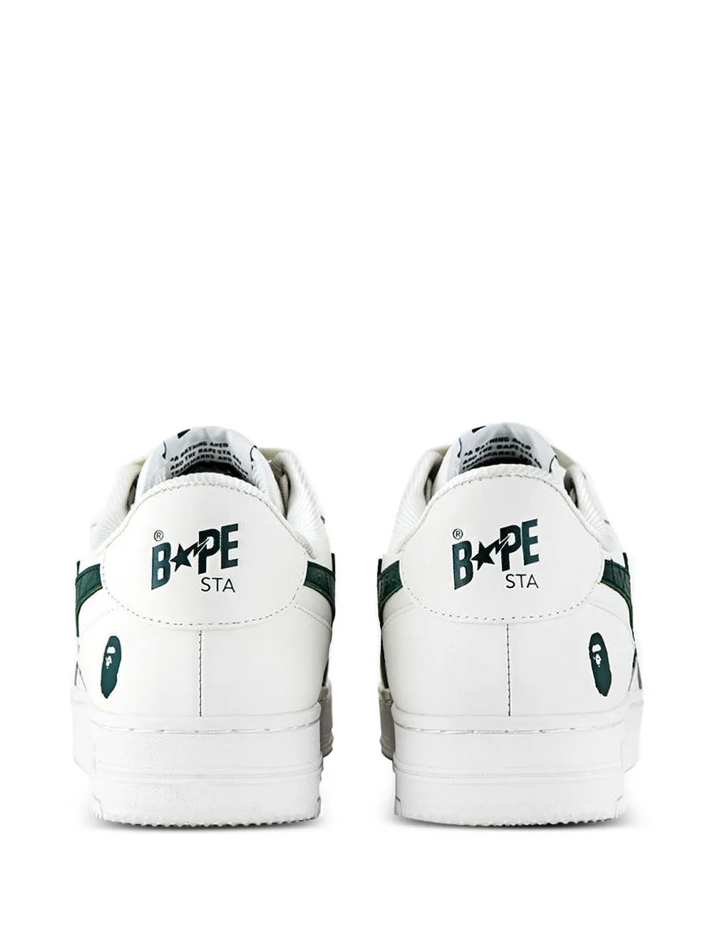 A BATHING APE Icon sneakers met krokodillen-reliëf Wit