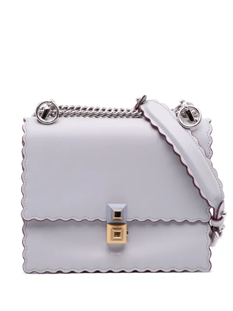 Fendi Pre-Owned 2000-2010 Small Leather Studded Scalloped Kan I crossbody bag