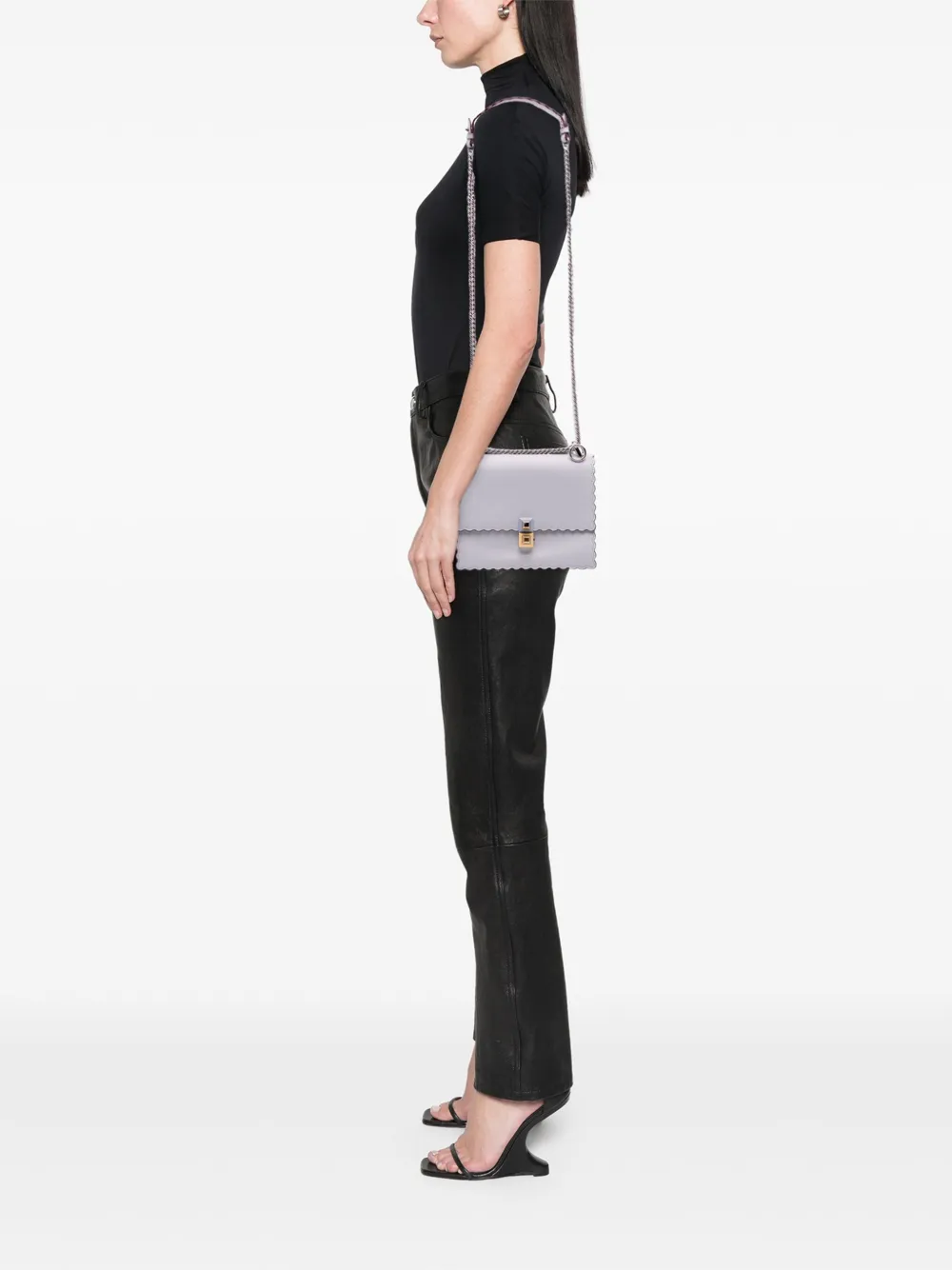 Fendi Pre-Owned 2000-2010 Small Leather Studded Scalloped Kan I crossbody bag | Pre-Owned | Image 2