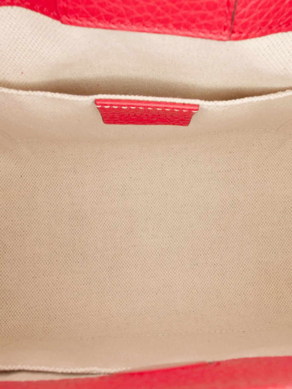 Pre-owned Gucci 2016-2025 Small Bicolor Calfskin Bamboo Shopper Satchel In Red