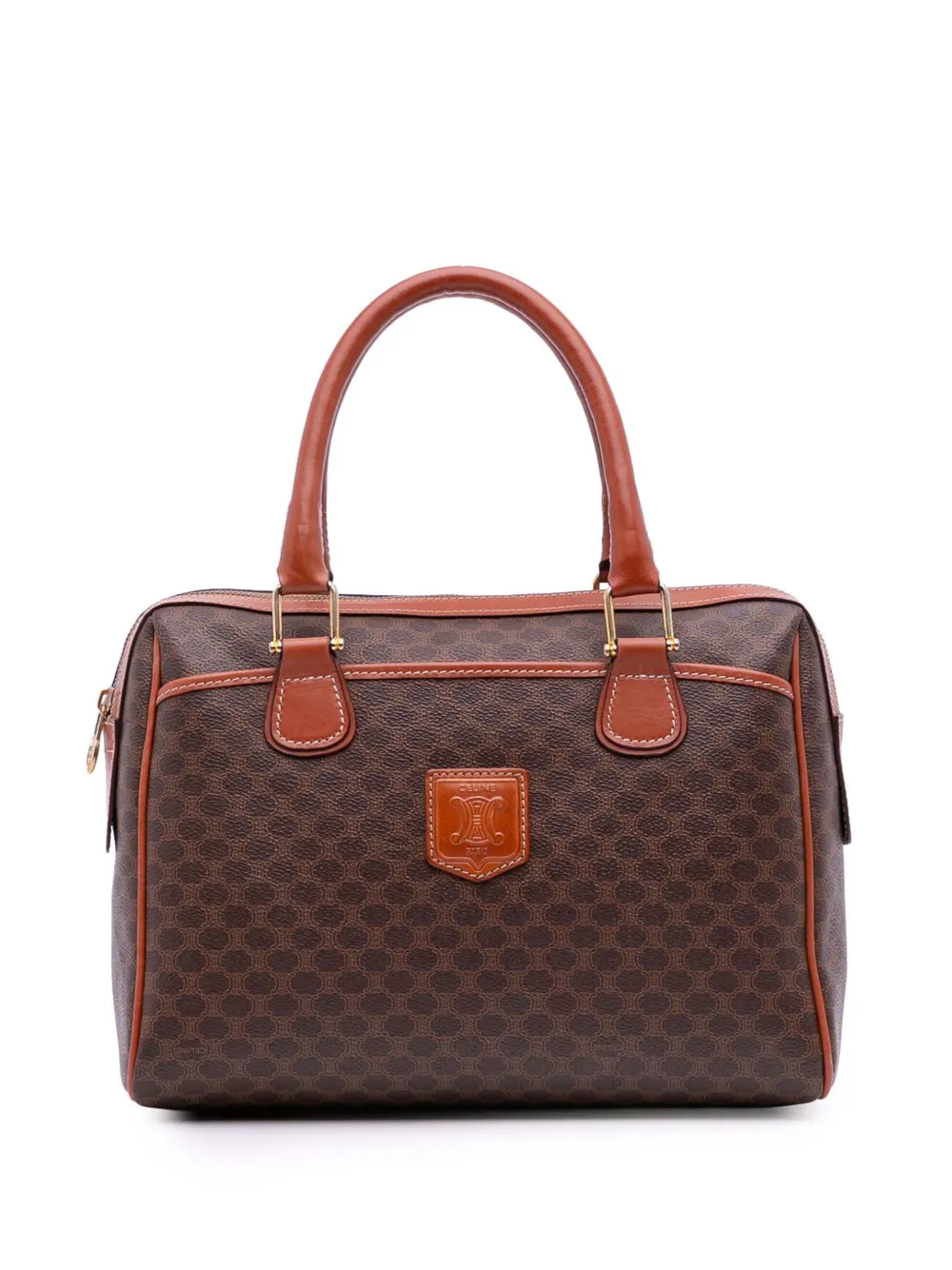 Celine Pre-Owned 1993 マカダム コーテッドキャンバス ハンドバッグ - ブラウン Celine Pre-Owned 1993 マカダム コーテッドキャンバス ハンドバッグ - ブラウン