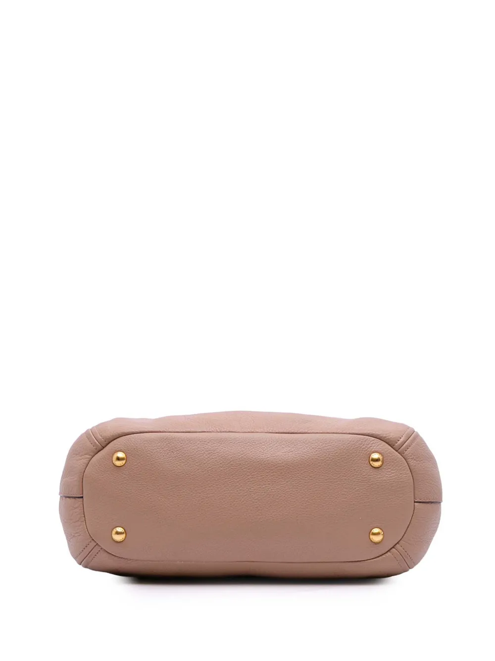 Pre-owned Prada 2000-2025 Vitello Daino Sacca 2 Manici Convertible Tote Satchel In Brown