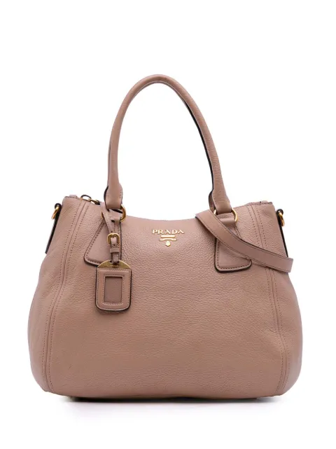 Prada Pre-Owned 2000-2025 Vitello Daino Sacca 2 Manici Convertible Tote satchel