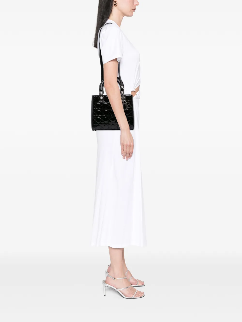 Christian Dior Pre-Owned 2012 Medium Patent Cannage Lady Dior satchel | Pre-Owned | Image 2