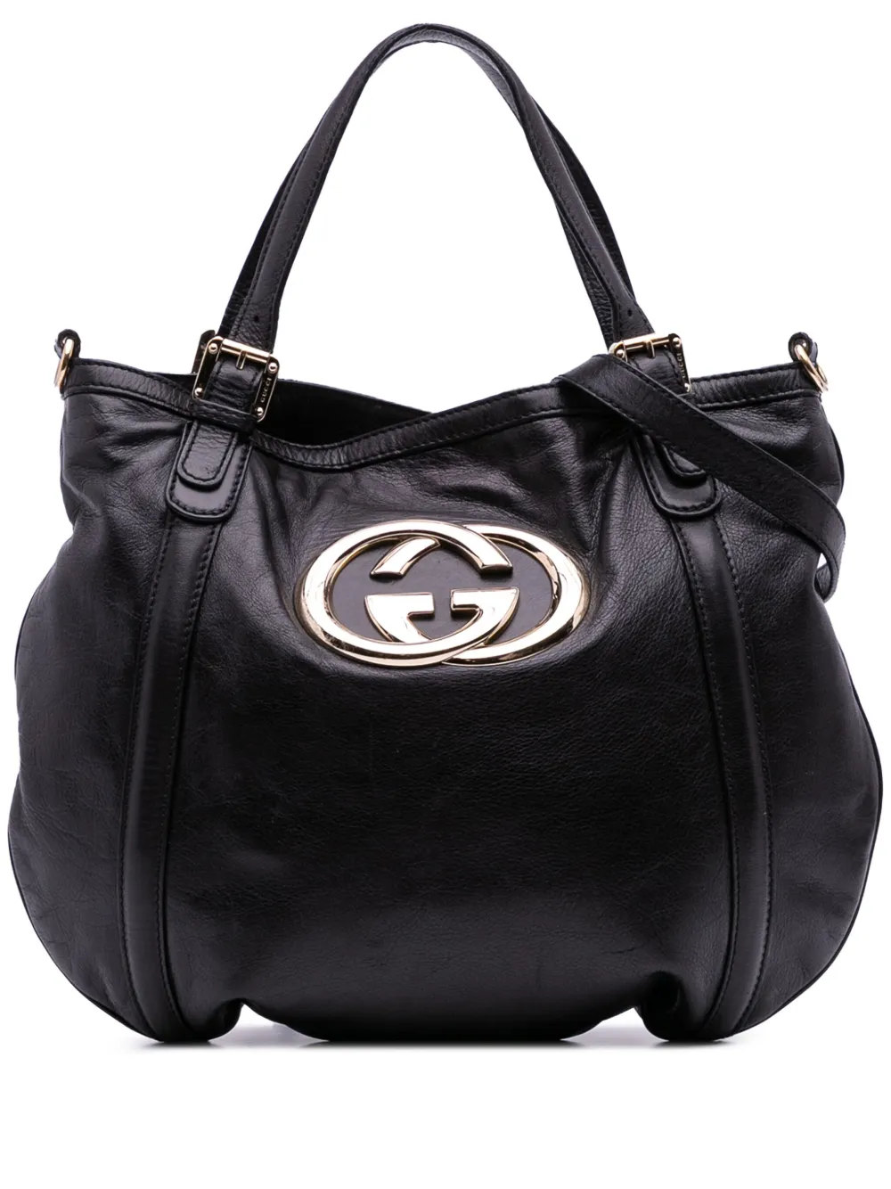 Gucci Pre-Owned 2000-2015 Medium Leather Britt satchel | Black | Image 1