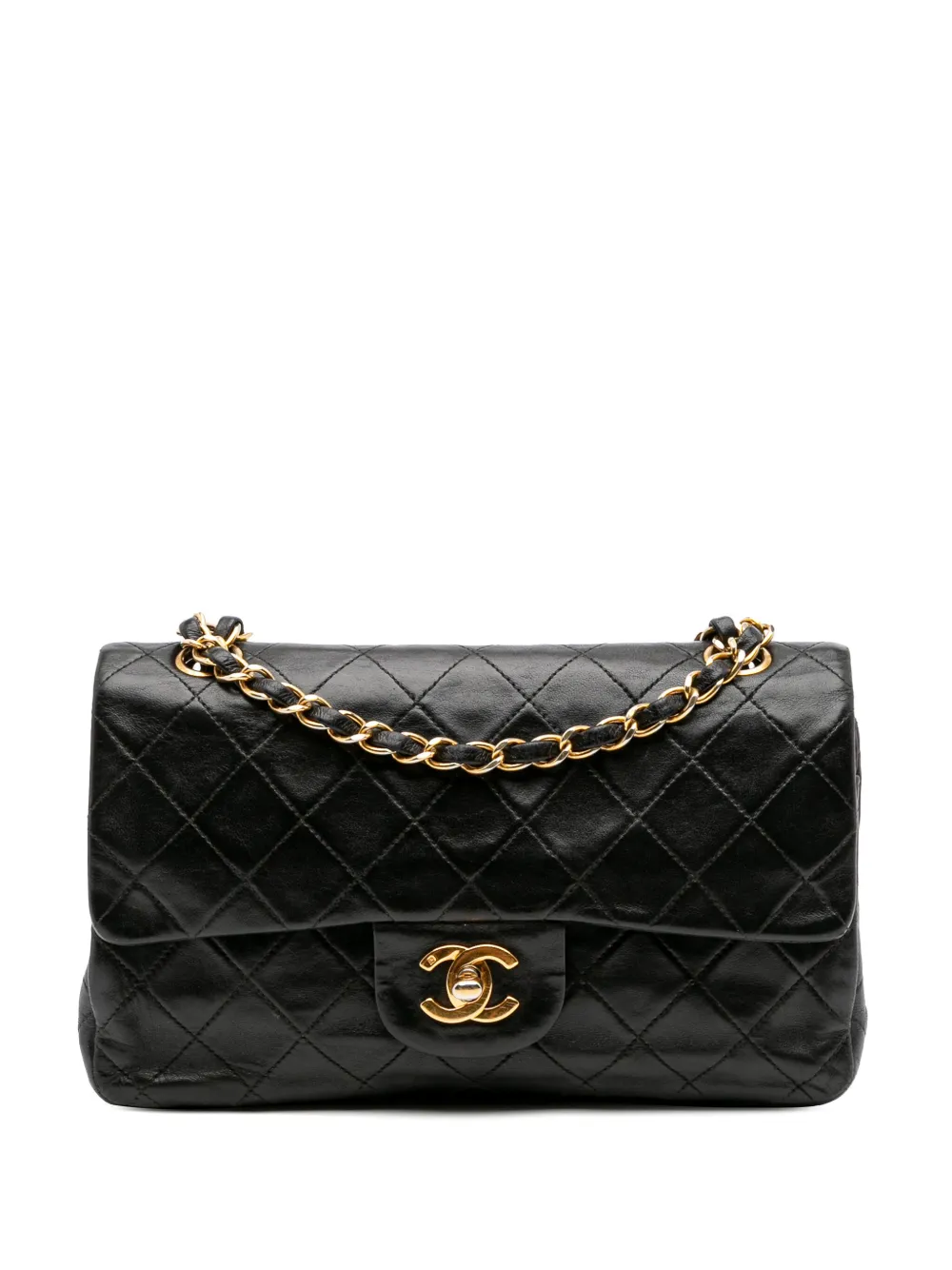 CHANEL Pre-Owned 1991-1994 Small Classic Lambskin Double Flap shoulder bag | Black | Image 1