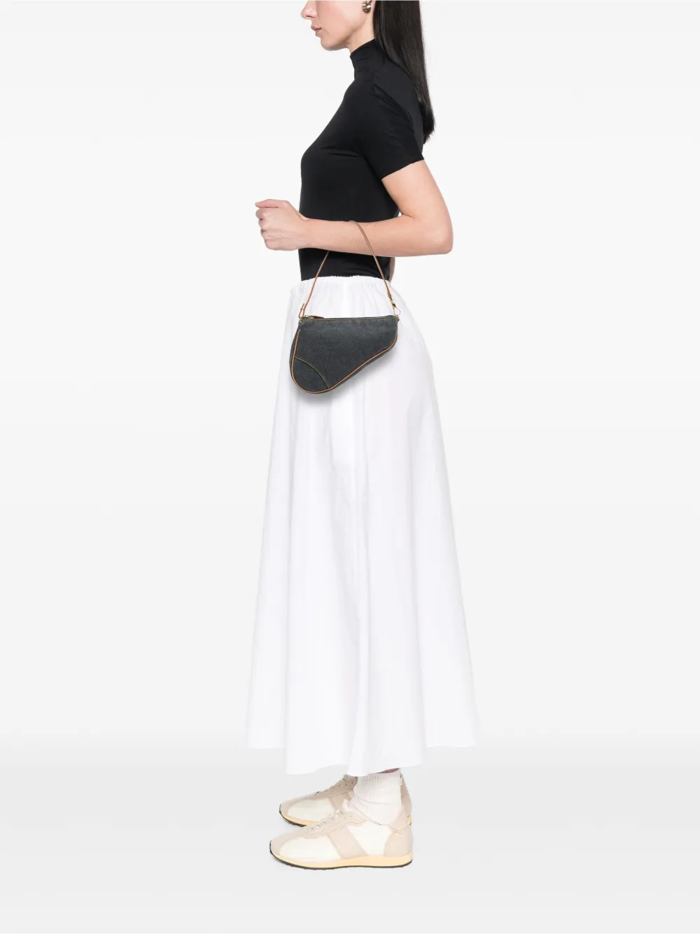 Christian Dior Pre-Owned 2001 Mini Denim Saddle Pochette shoulder bag | Pre-Owned | Image 2