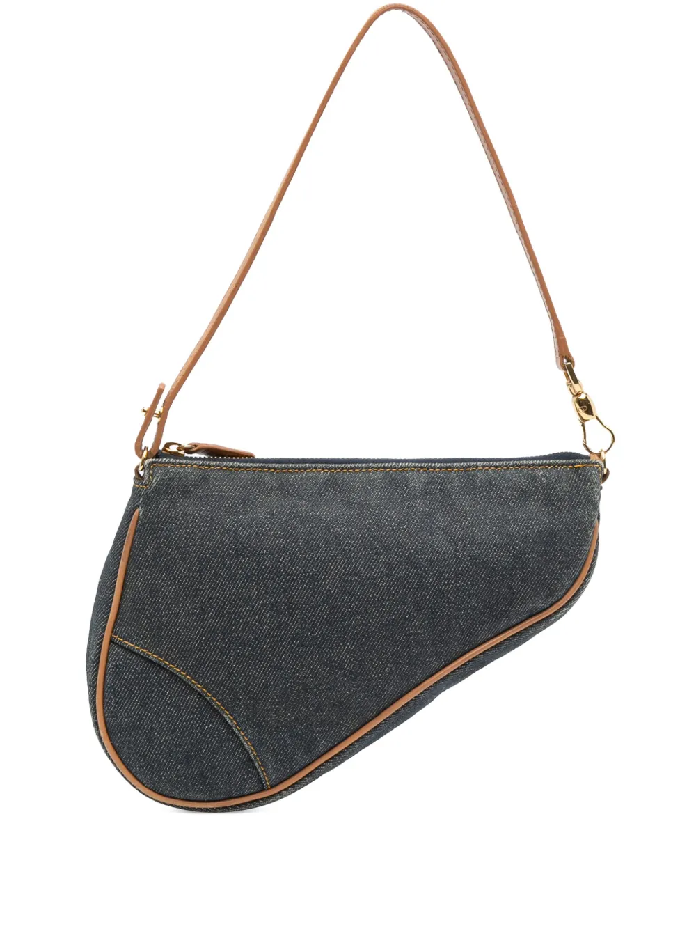 Christian Dior Pre-Owned 2001 Mini Denim Saddle Pochette shoulder bag | Blue | Image 1