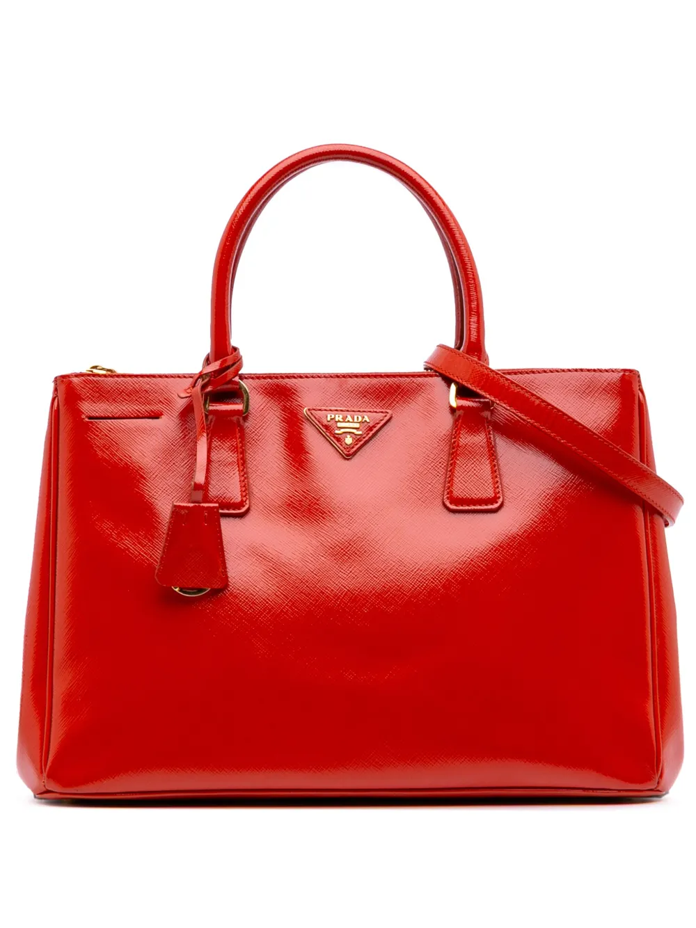 Prada Pre-Owned 2013-2025 ミディアム サフィアーノ ヴェルニーチェ ガレリア ダブルジップ サッチェルバッグ - Prada Pre-Owned 2013-2025 ミディアム サフィアーノ ヴェルニーチェ ガレリア ダブルジップ サッチェルバッグ -