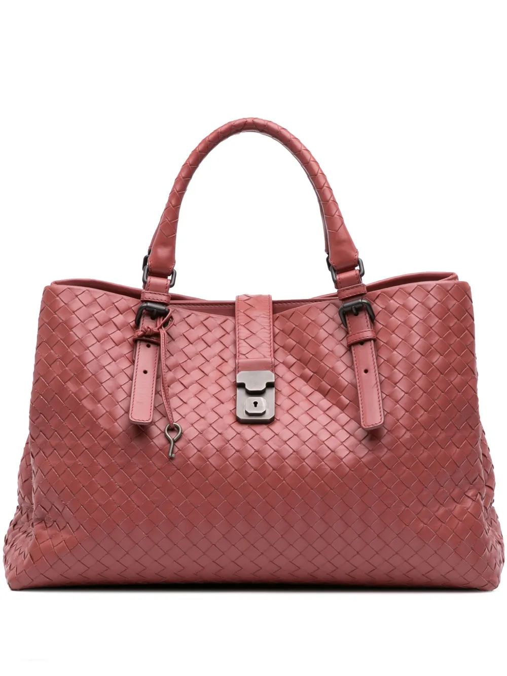 Bottega Veneta Pre-Owned 2012-2025 Medium Nappa Intrecciato Roma tote bag | Red | Image 1