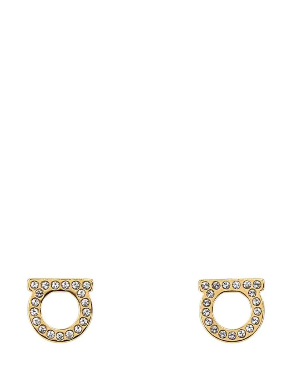 Ferragamo Gancini crystal-embellished earrings - Oro