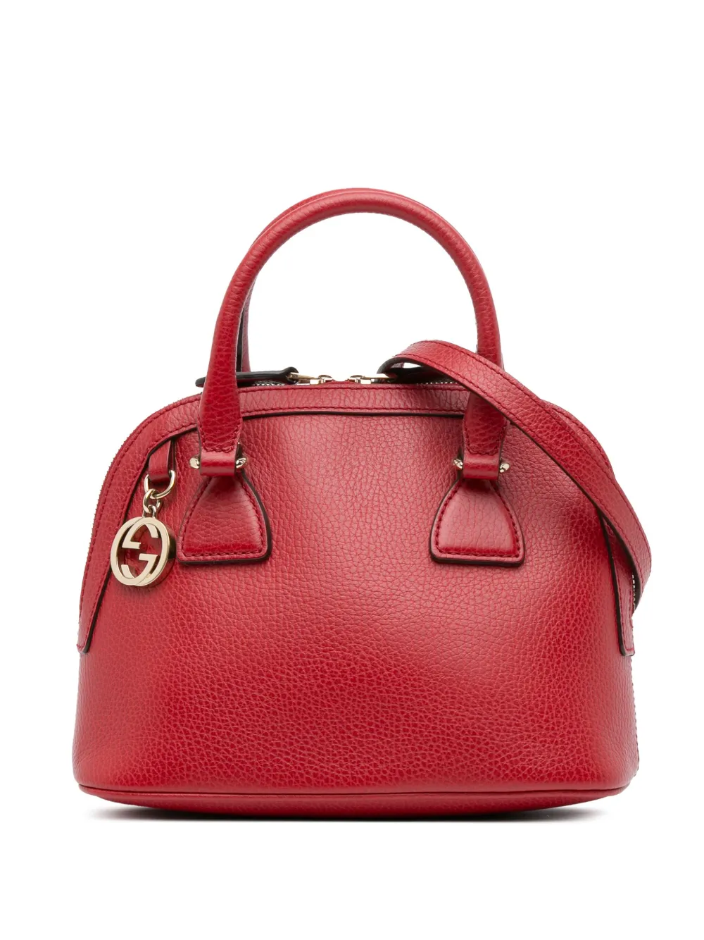 Gucci Pre-Owned 2000-2015 Mini Leather GG Charm Dome satchel | Red | Image 1