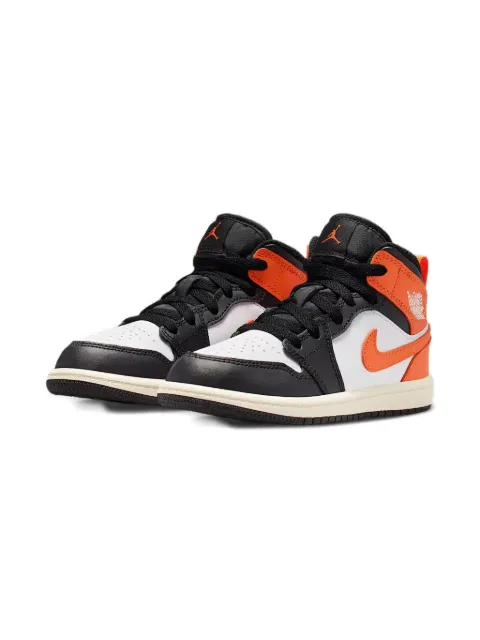 Jordan Kids Air Jordan 1 Mid PS "Orange Black Toe" sneakers