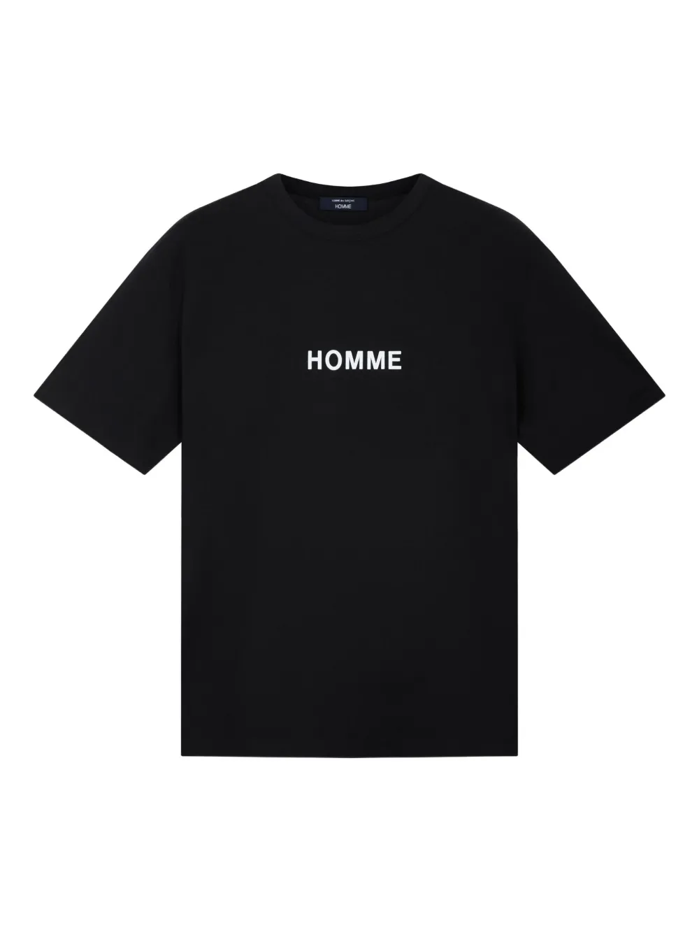 Comme des Garçons Homme slogan-print T-shirt | Black | Image 1