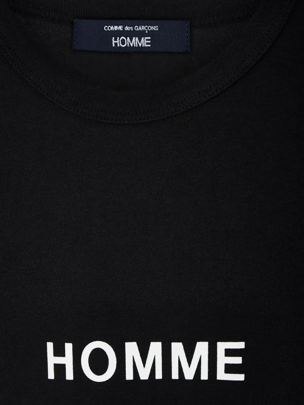 Comme des Garçons Homme T-shirt met tekst Zwart