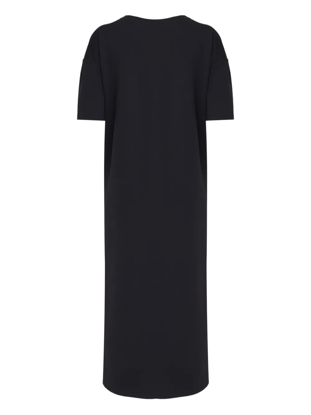 Gloria Coelho Midi-jurk met knoopdetail en korte mouwen - Zwart