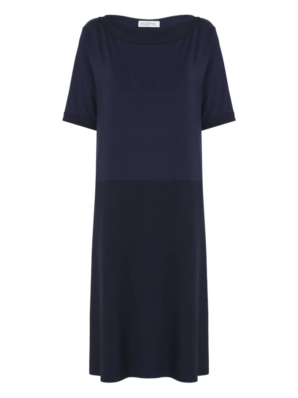Gloria Coelho Abito midi con scollo a barca - Blu