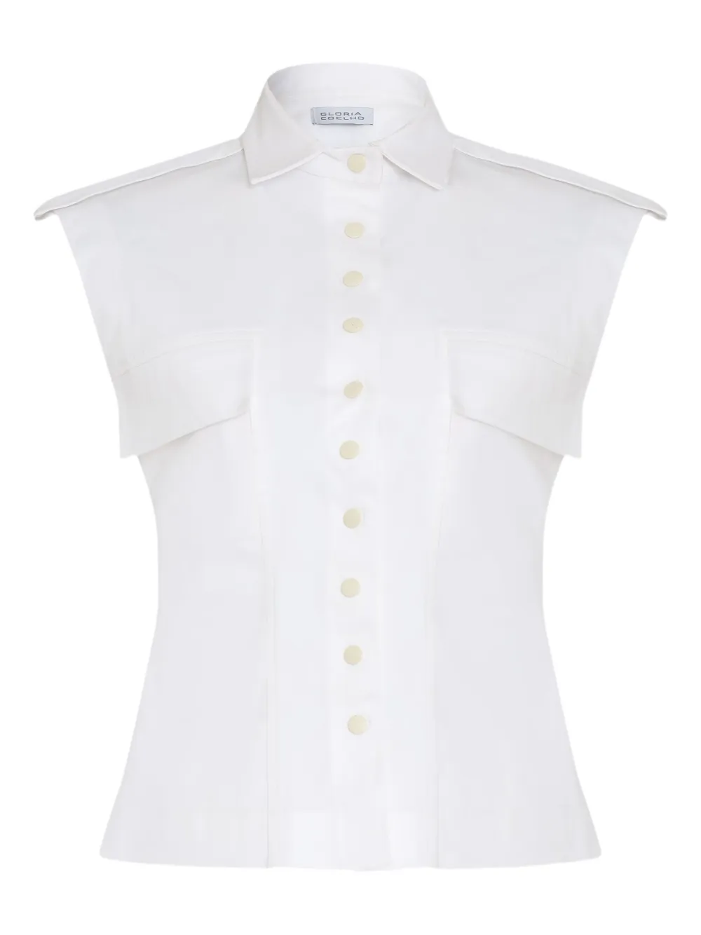 Gloria Coelho Camicia smanicata - Bianco