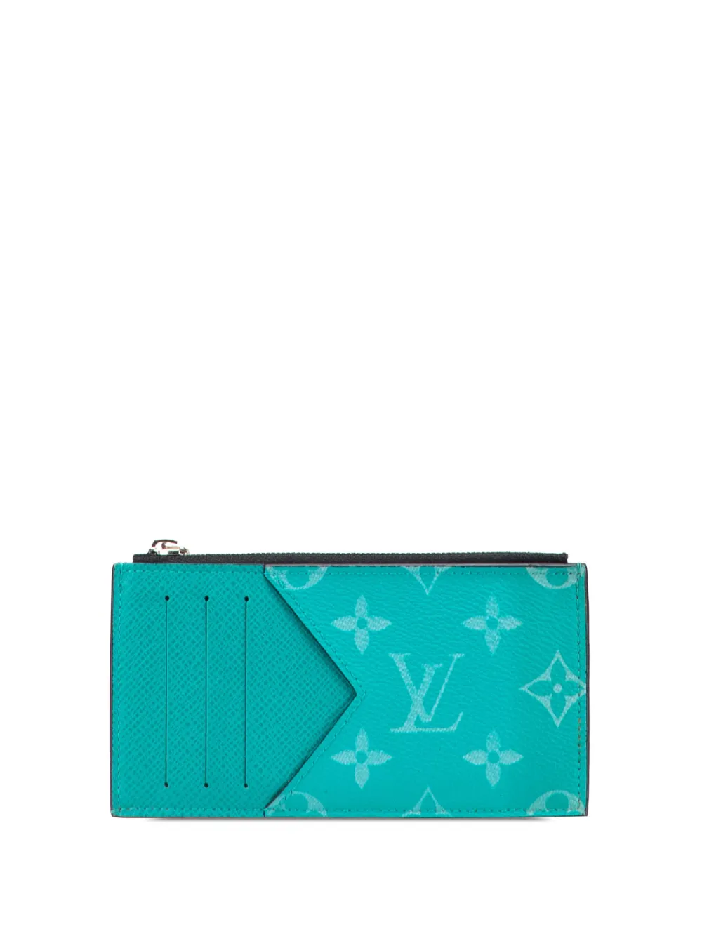 Pre-owned Louis Vuitton 2020 Taigarama Coin Card Holder In Blue