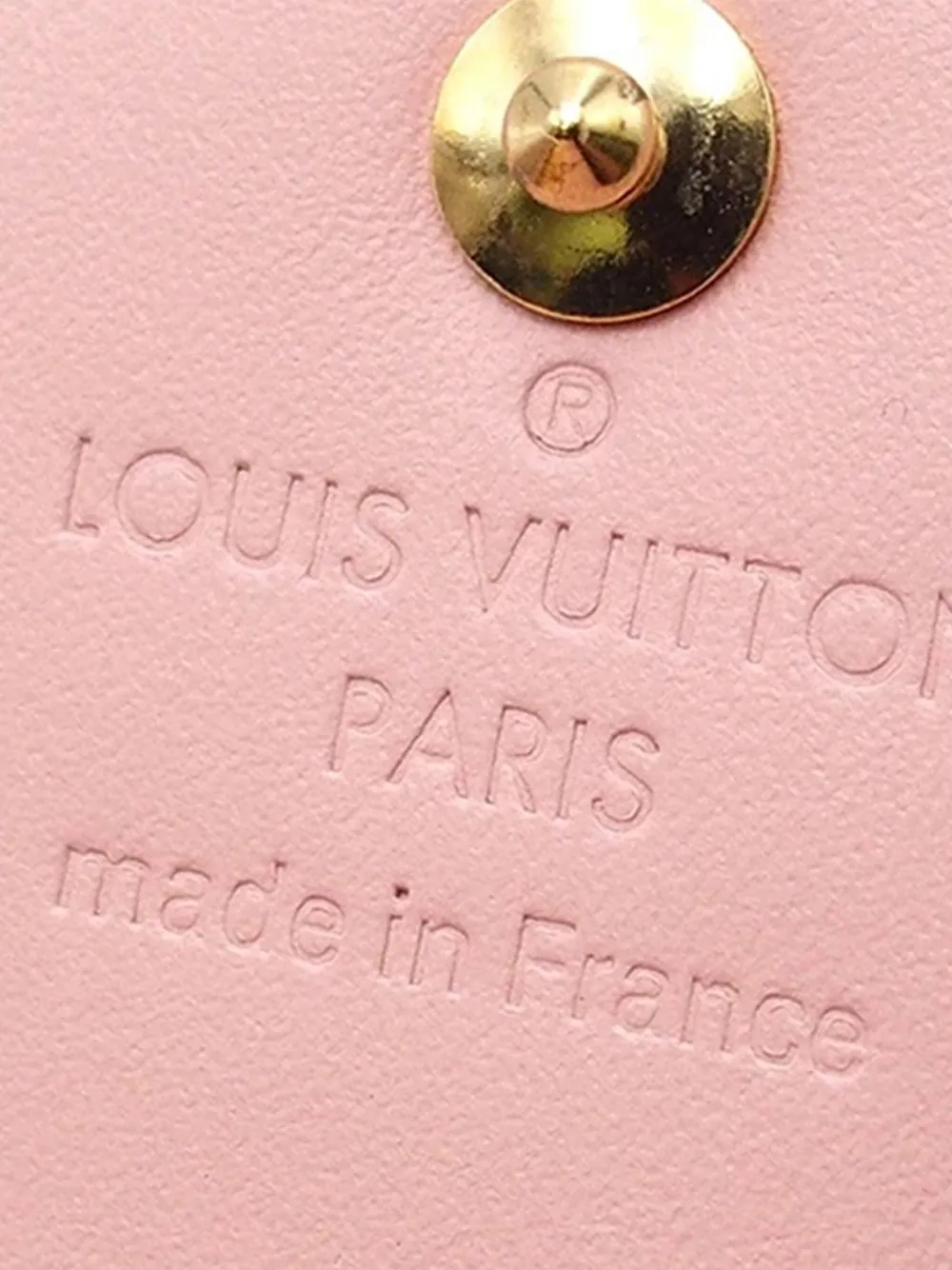 Pre-owned Louis Vuitton 2017 Monogram Vernis Multicles 6 Key Holder In Pink
