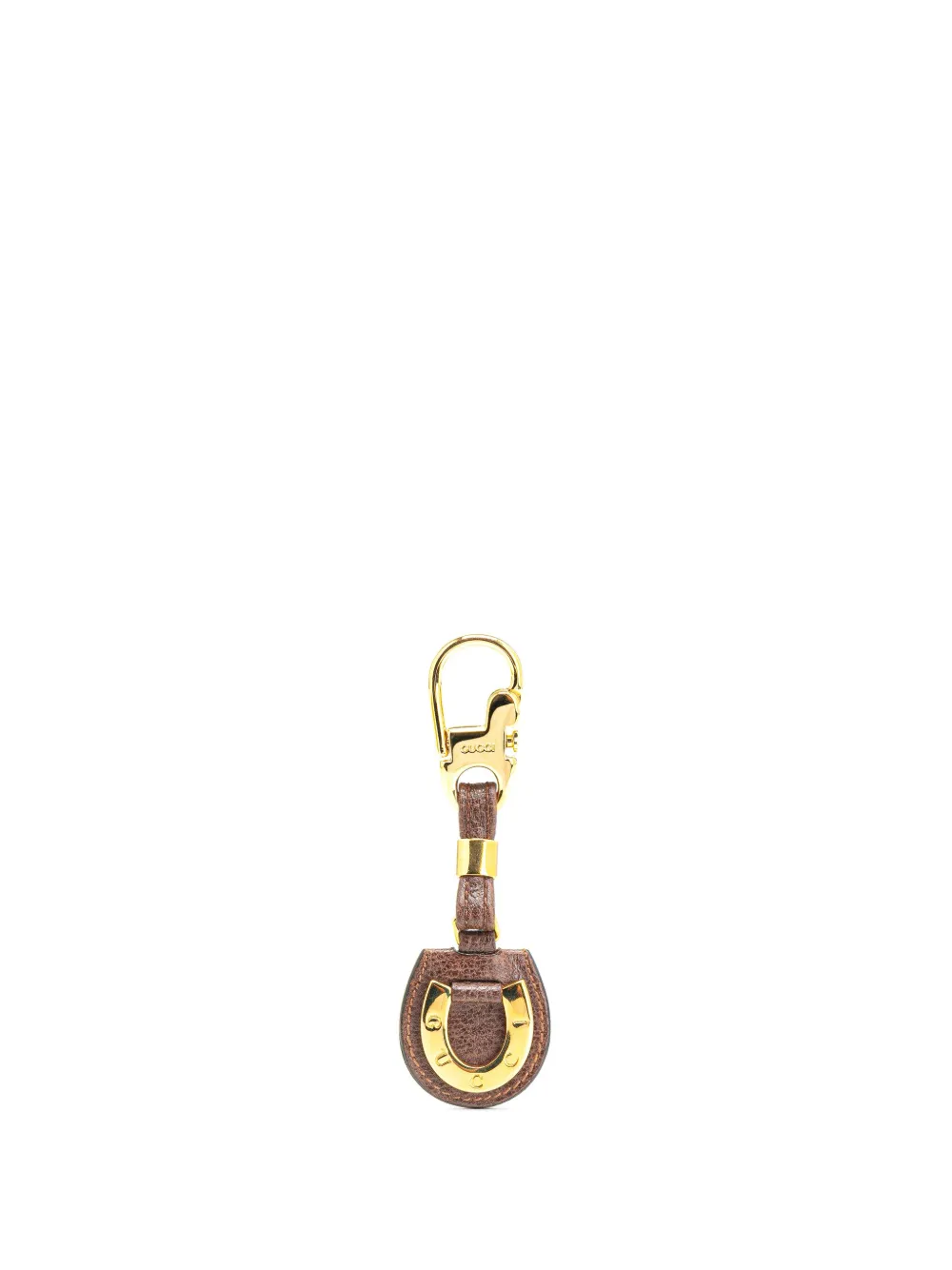 Gucci Pre-Owned 2000-2015 Gold Plated Horseshoe key chain | Brown | Image 1