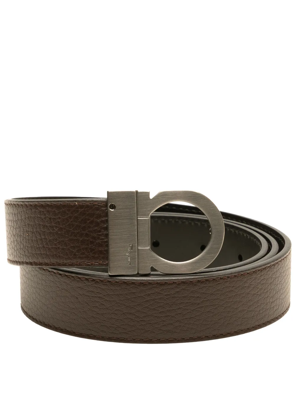 Ferragamo Pre-Owned 2010-2025 Leather Gancini Reversible belt | Brown | Image 1