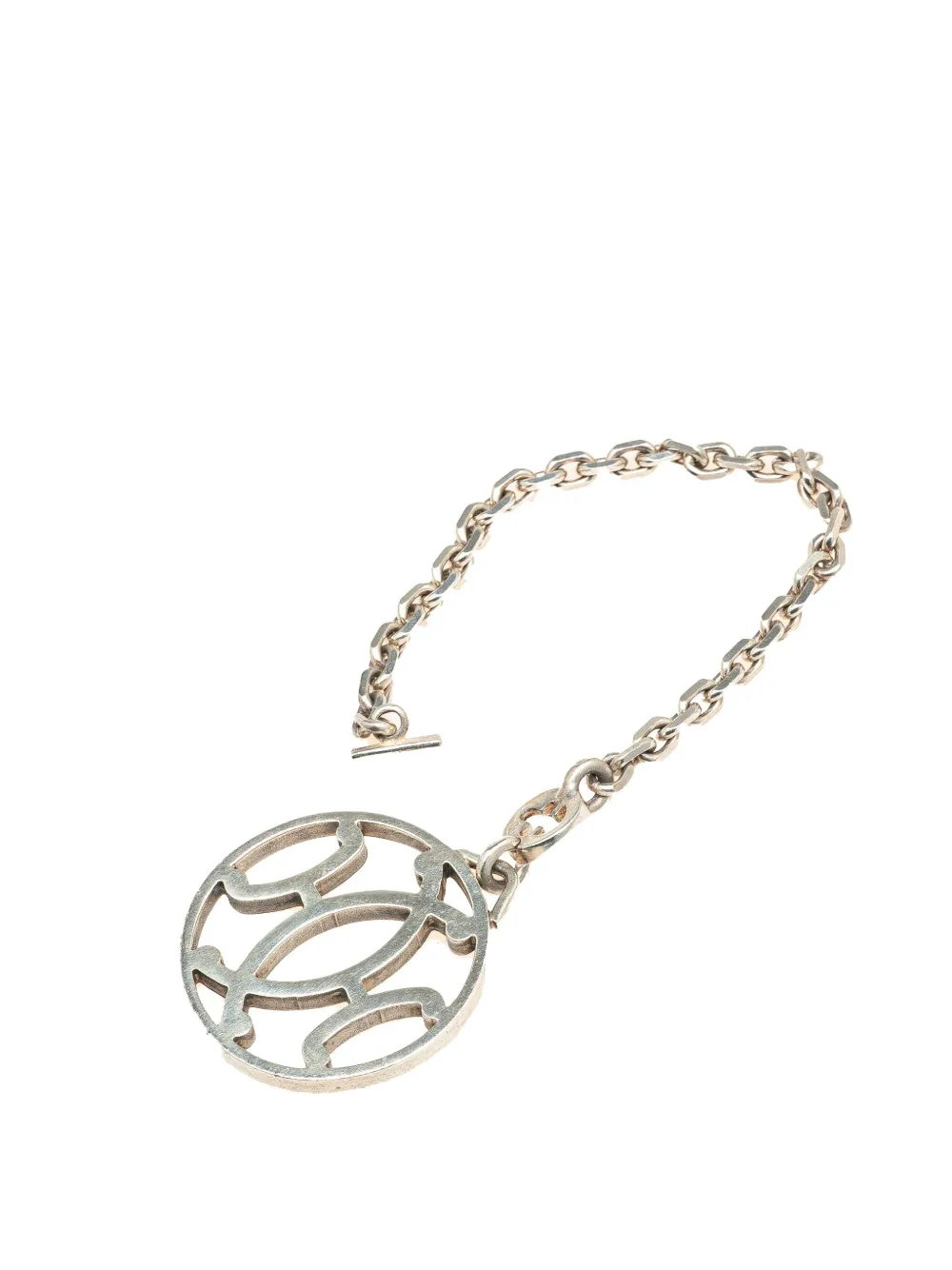 Hermès Pre-Owned 1990-2010 Palladium Plated H Logo Bag Charm key chain | Image 2