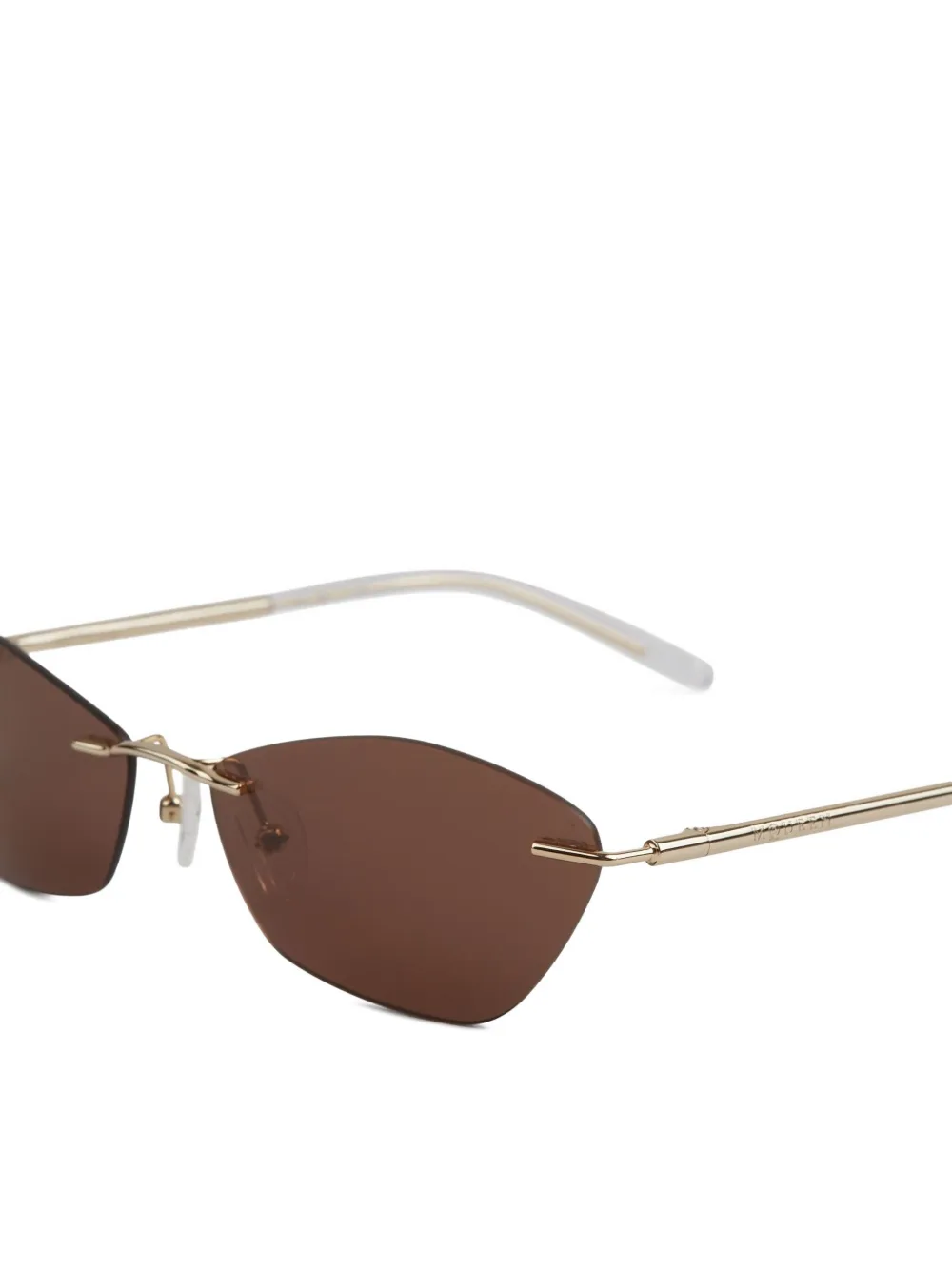 Alexander McQueen Eyewear Zonnebril met cat-eye montuur Bruin