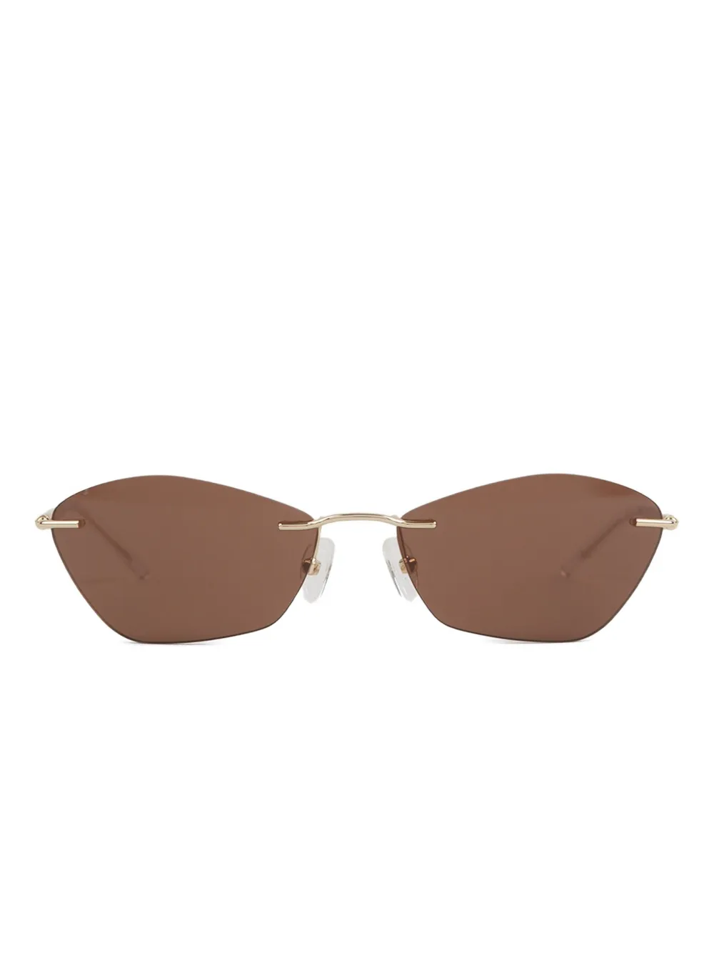 Alexander McQueen cat-eye sunglasses - Marrone