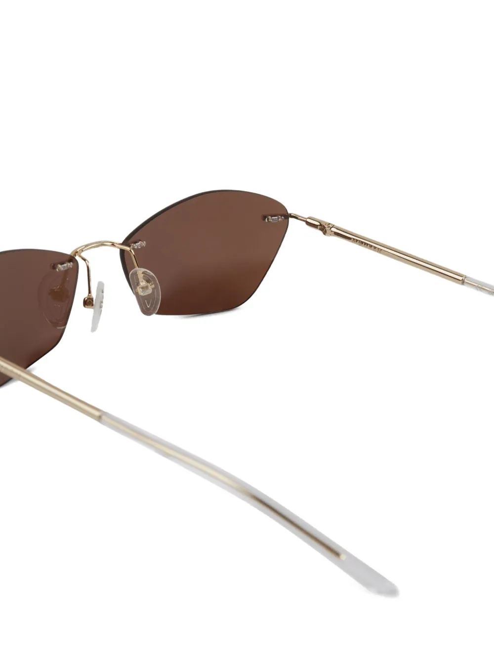Alexander McQueen Eyewear Zonnebril met cat-eye montuur Bruin