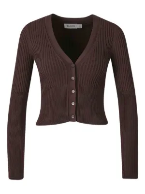 トップス cecilie bahnsen bessie cardigan brown Cecilie Bahnsen Bessie Ruffled Cardigan | Brown | FARFETCH CA