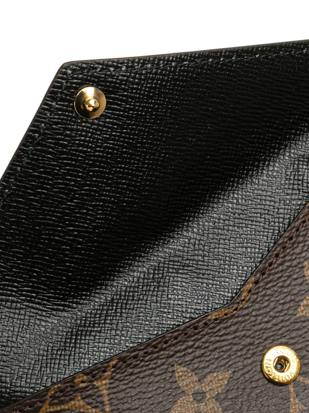 Pre-owned Louis Vuitton 2021-2025 Monogram Recto Verso Card Holder In Brown