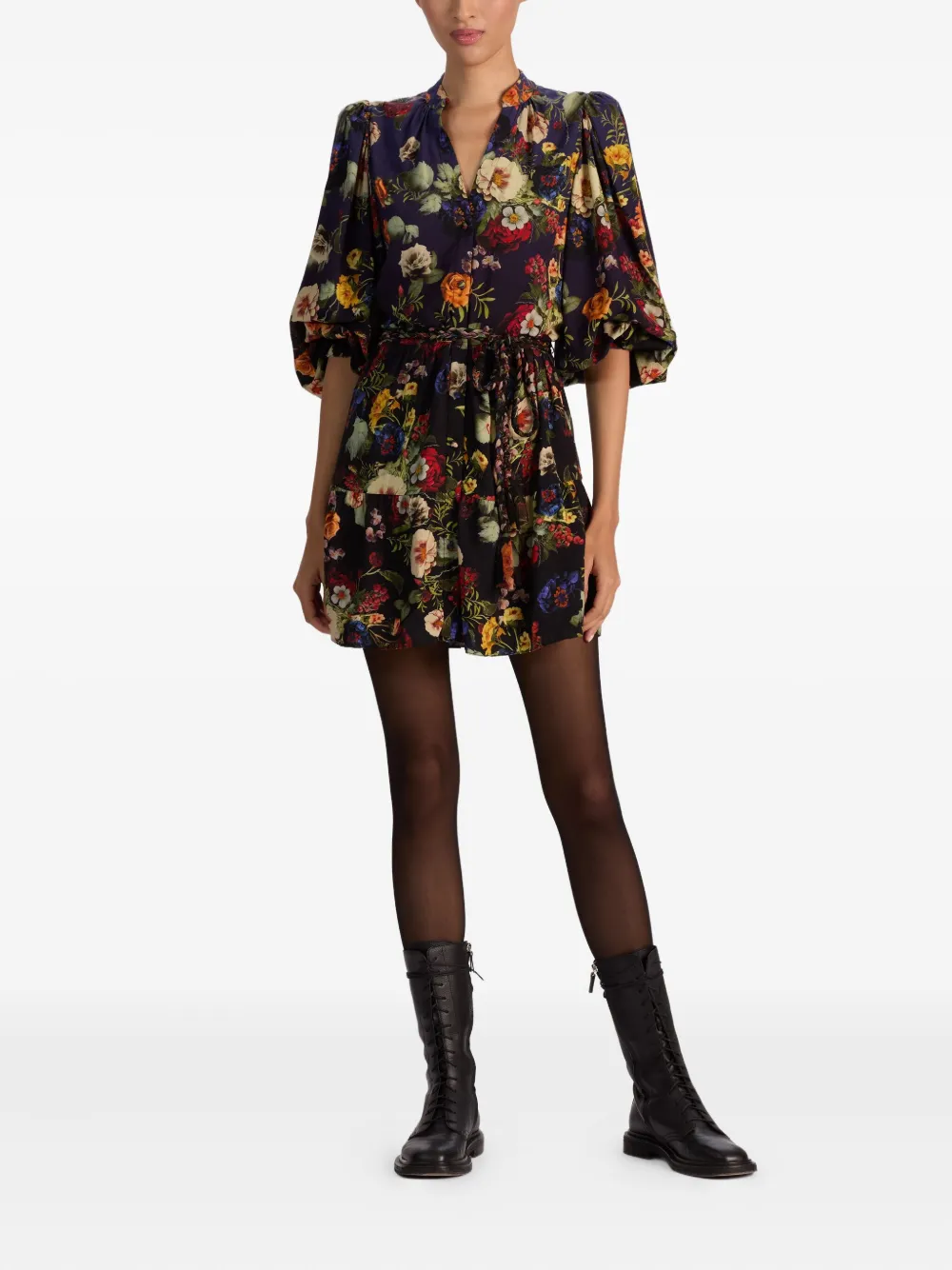 Alice + olivia Antonette mini dress - Zwart