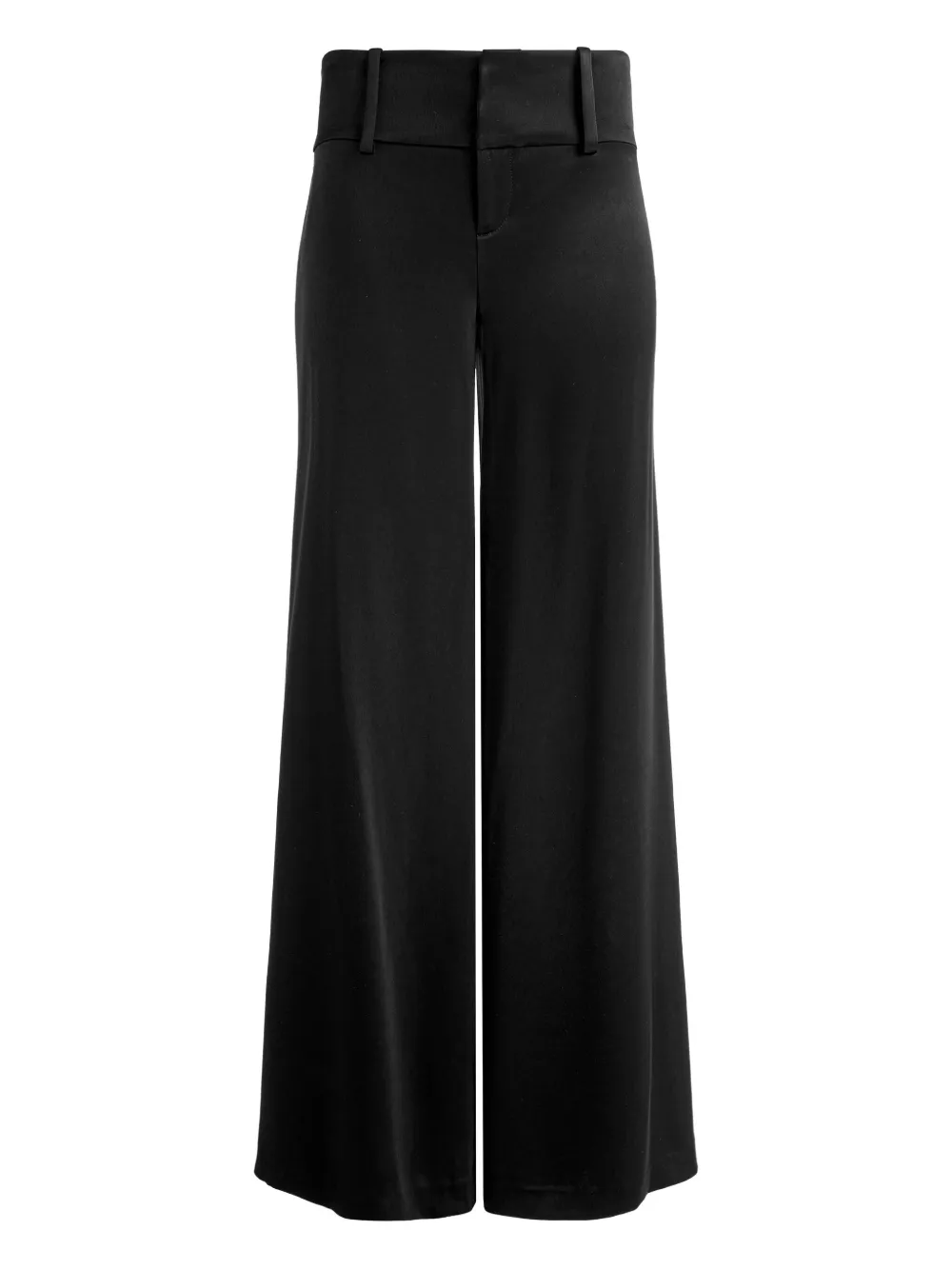 Alice And Olivia Low-rise Wide-leg Trousers In Black