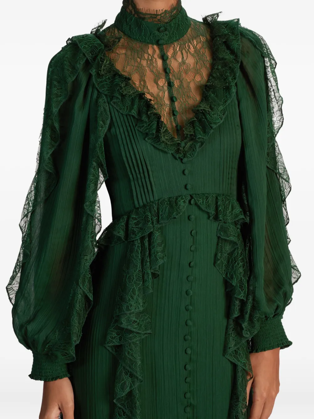 alice + olivia Elea maxi-jurk Groen