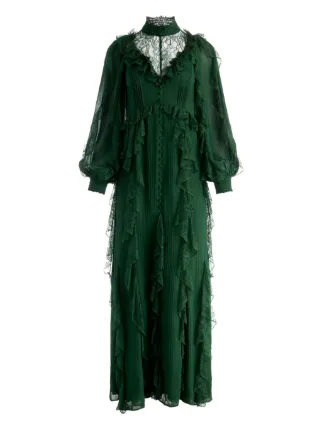 alice and olivia green maxi dress + Elea | Formal dress