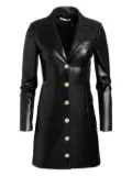 alice + olivia Michelle button-front mini dress - Black