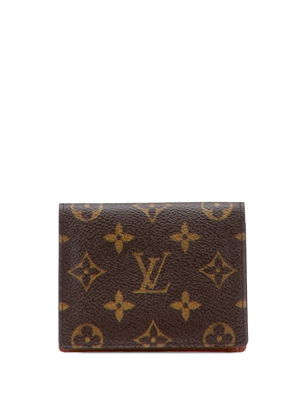 Pre-owned Louis Vuitton 2005 Monogram Card Holder In Brown