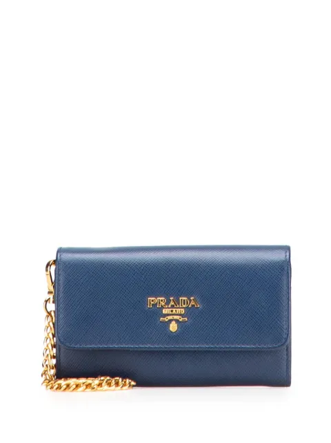 Prada Pre-Owned 2000-2025 Saffiano on Chain card holder