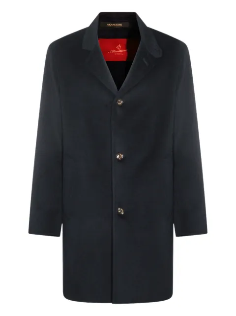 Montecore button-fastening lapel-collar coat