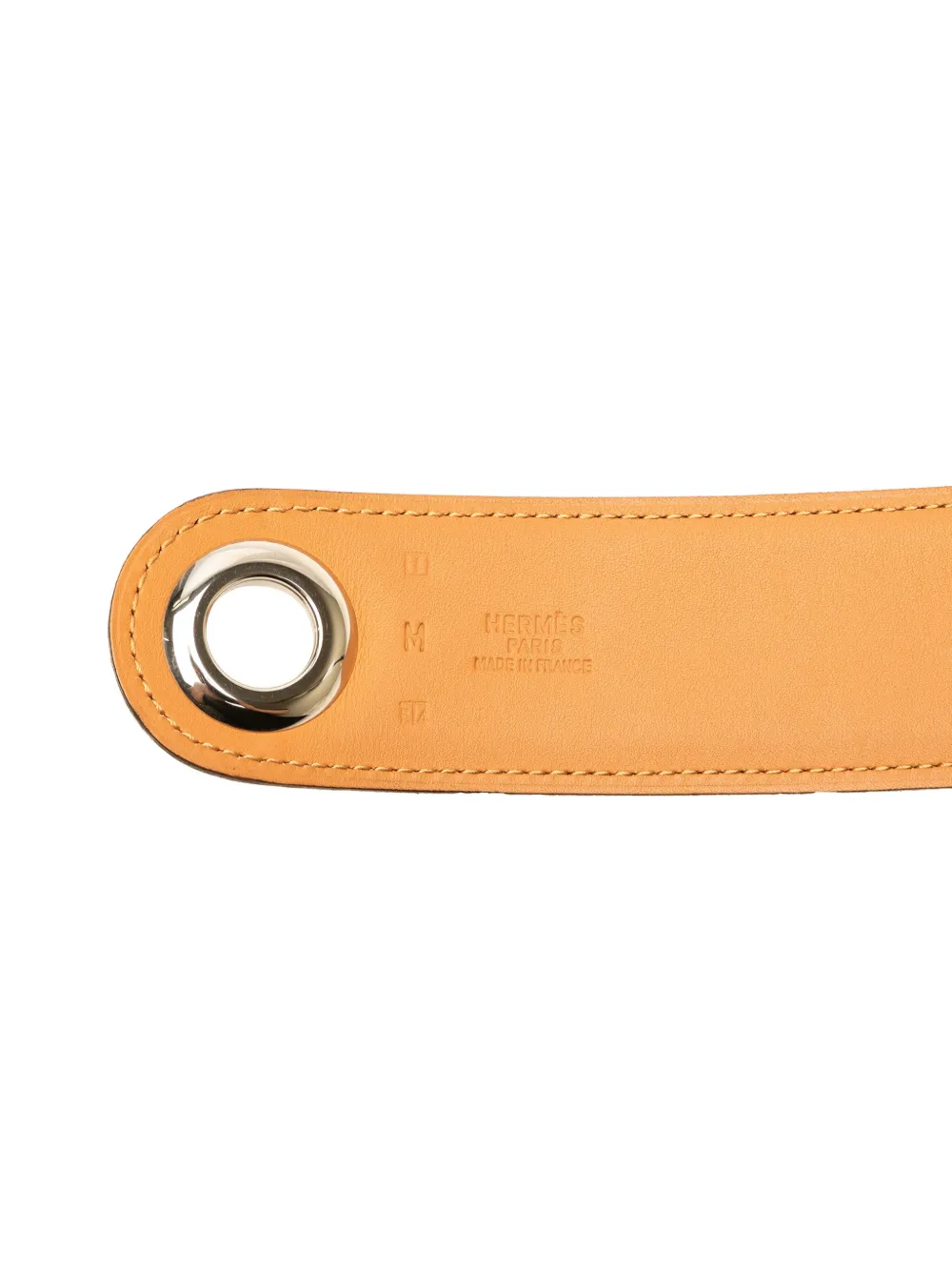 Pre-owned Hermes 2005 Epsom Kimono Strap M Belt In Brown