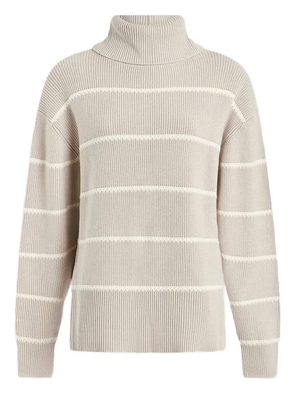Varley Ribbed-knit Turtleneck Sweater In Neutral
