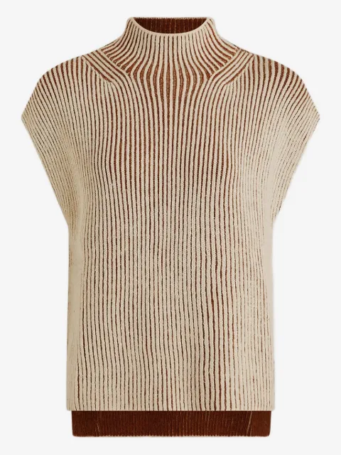Varley camiseta tejida de canalé con cuello de tortuga