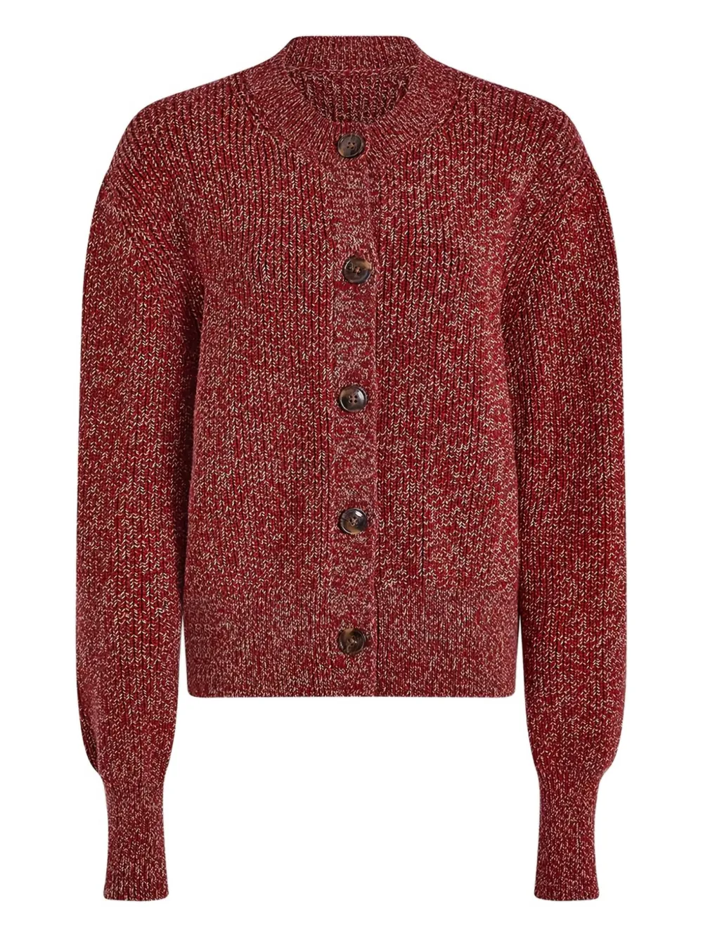 Varley speckled rib cardigan | Red | Image 1