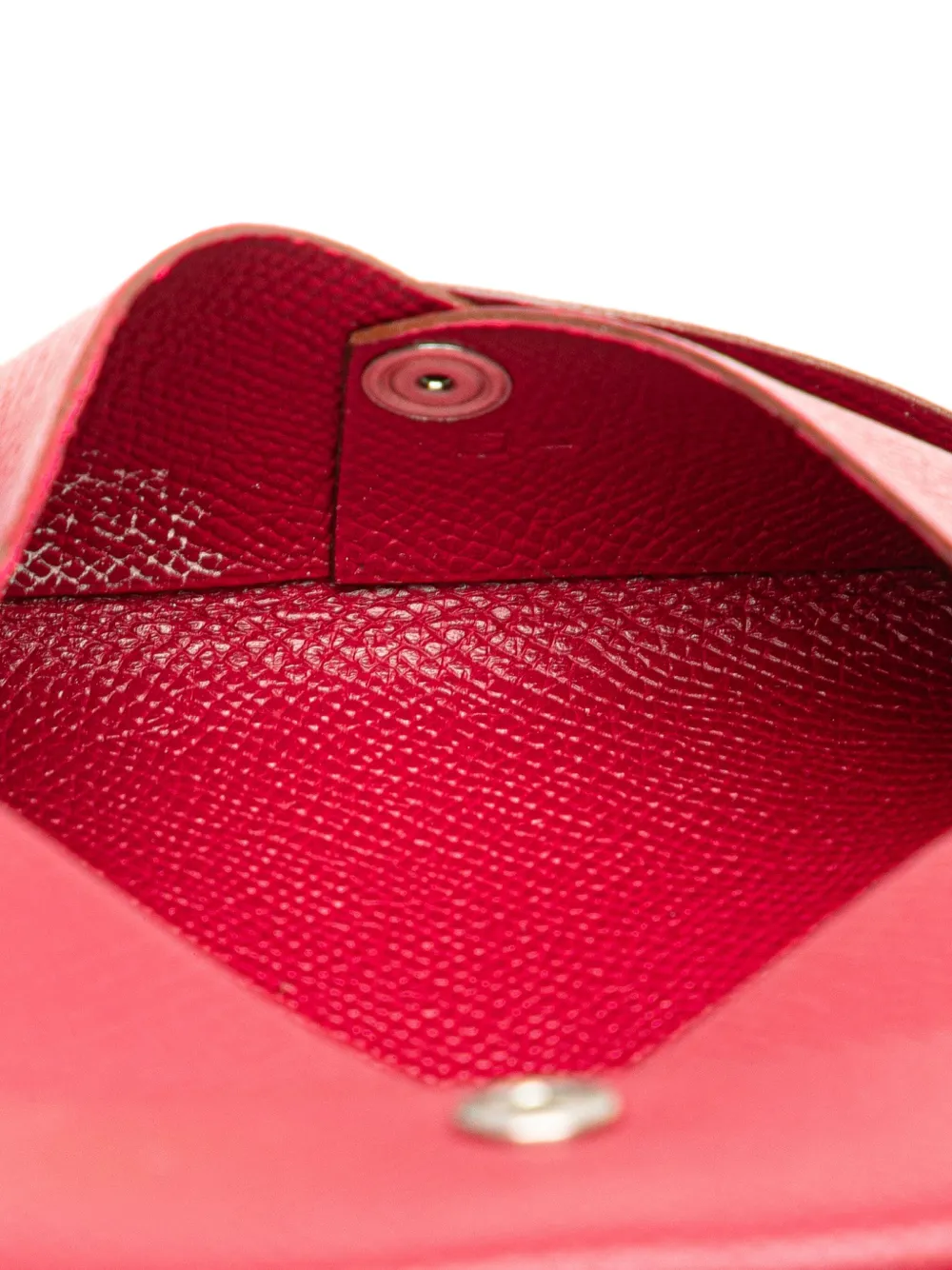Pre-owned Hermes 2012 Epsom Calvi Card Holder In Pink